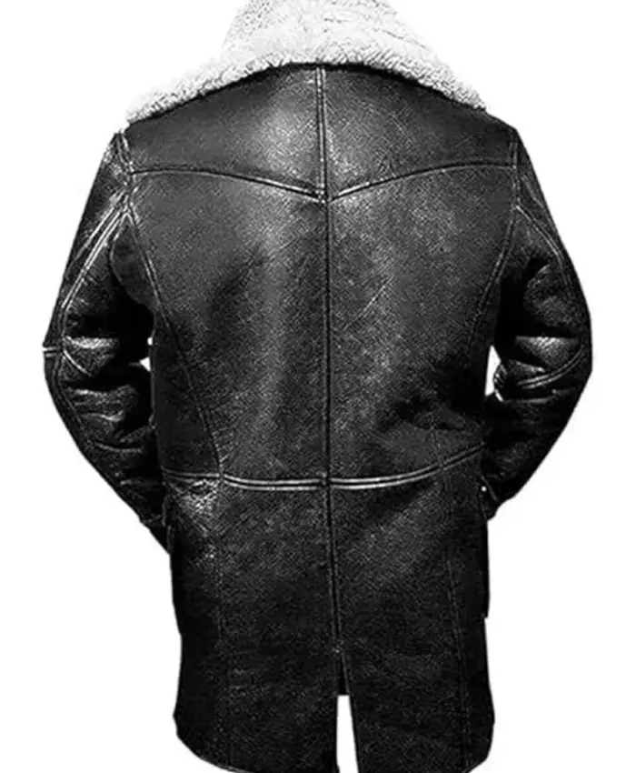 Bane Coat of Batman Dark Knight Black Leather Coat - Image 2