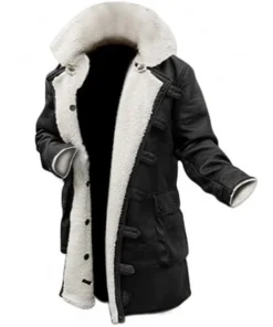 Shearling Leather Coat with Fur Lining