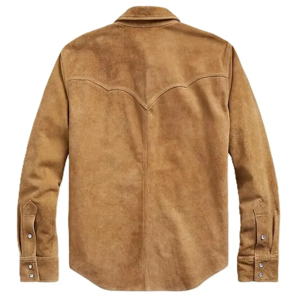 Men's Suede Leather Shirt - Image 2