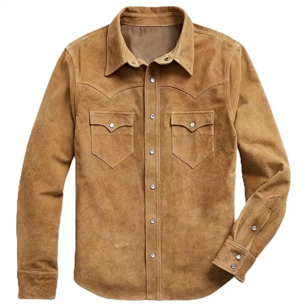 Men's Suede Leather Shirt