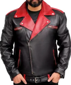 Black And Red Leather Jacket