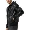 Black-Hooded-Bomber-Genuine-Leather-Jacket-Side.webp