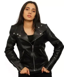Black Leather Moto Jacket