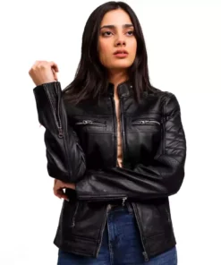 Black Motorcycle Jacket Women's