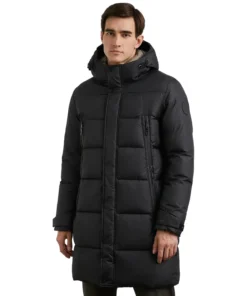 Men's Black Hooded Puffer Coat
