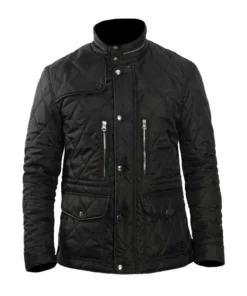 Black Quilted Puffer Jacket For Mens & Womens