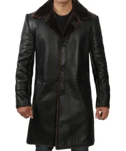 Black Shearling Coat Mens