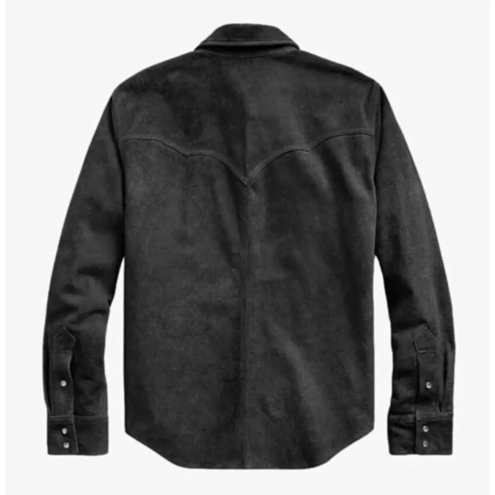 Men's Suede Leather Shirt - Image 4
