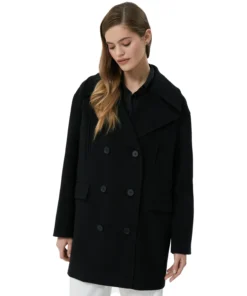 Black Wool Womens Coat For Women