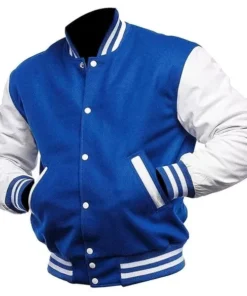 Blue And White Letterman Jacket