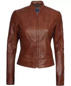 Brown Leather Jacket For Women