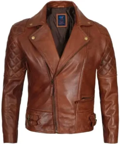 Brown Leather Motorcycle Jacket