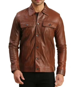 Brown Trucker Jacket For Mens