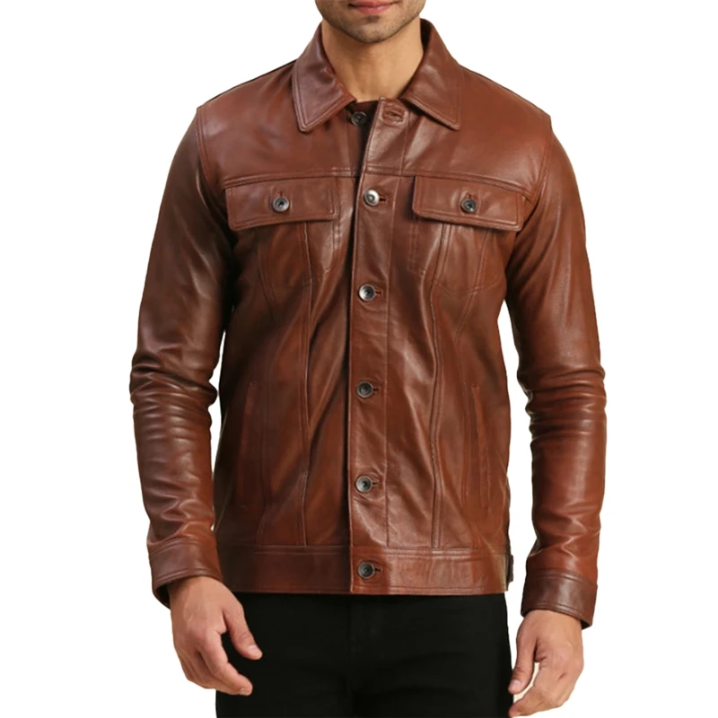 Brown Trucker Jacket For Mens