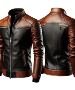 Genuine Leather Men's Café Racer Jacket