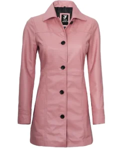 Hot Pink Leather Coat