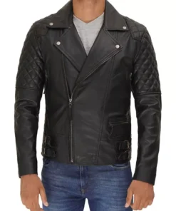 Leather Motorcycle Jacket Mens