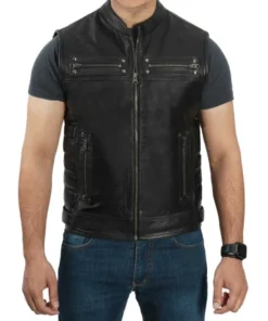 Leather Motorcycle Vests For Men