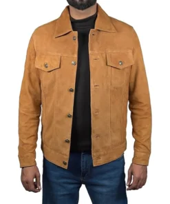 Logan Cowboy Trucker Suede Leather Jacket