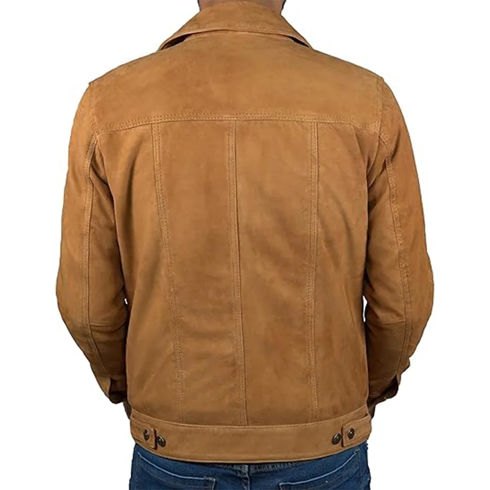 Logan Cowboy Trucker Suede Leather Jacket - Image 4