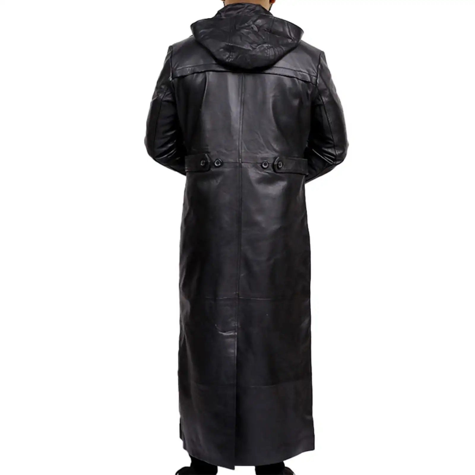 Long Black Coat With Hood - Image 2
