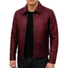 Mark-Maroon-Leather-Shirt-Collar-Jacket.webp