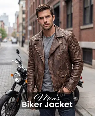 Men biker jacket