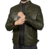 Mens-Army-Green-Retro-Style-Zipped-Real-Leather-Biker-Jacket-Front.webp