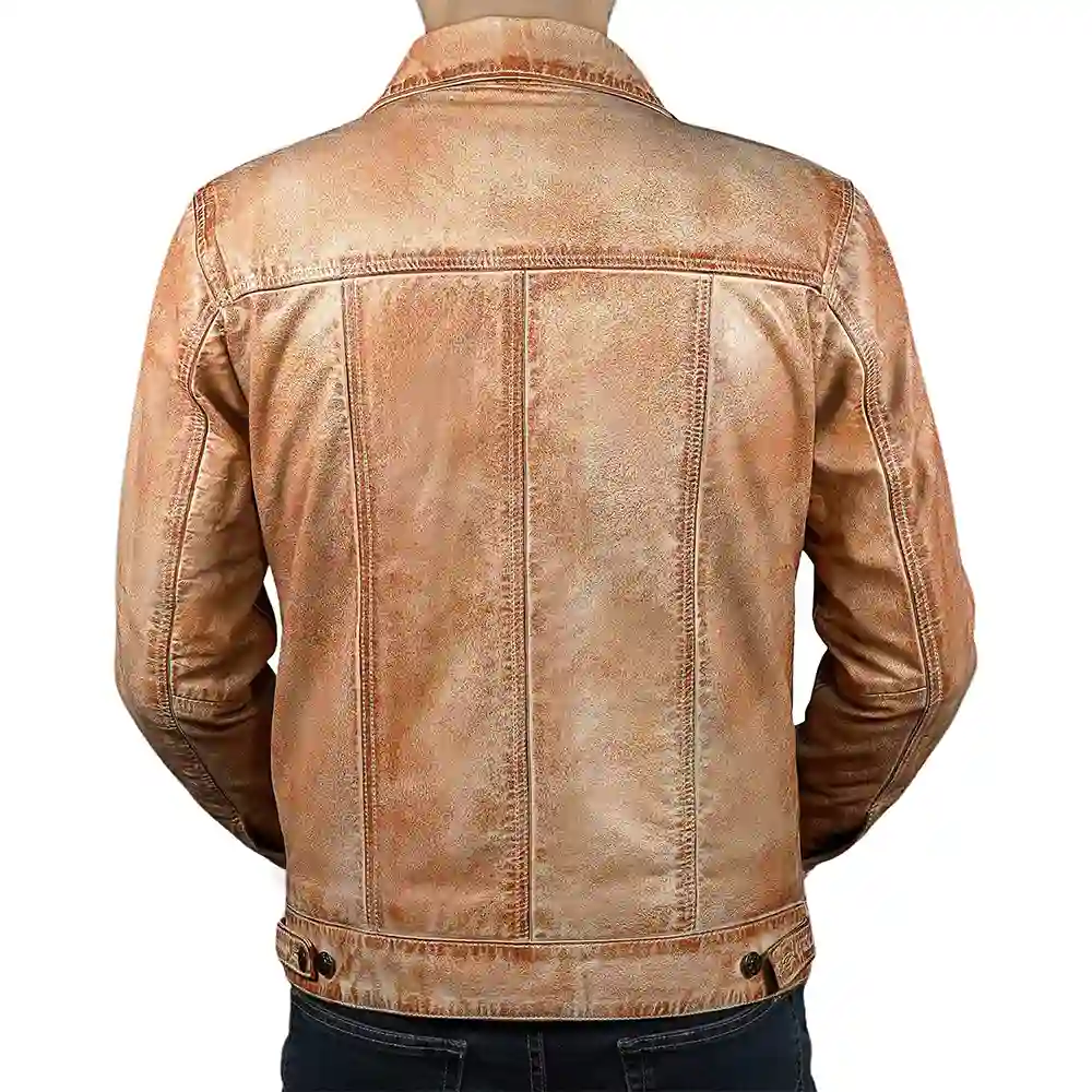 Mens-Beige-Lambskin-Leather-Trucker-Jacket-Back.webp