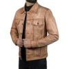 Mens-Beige-Lambskin-Leather-Trucker-Jacket-Front.webp