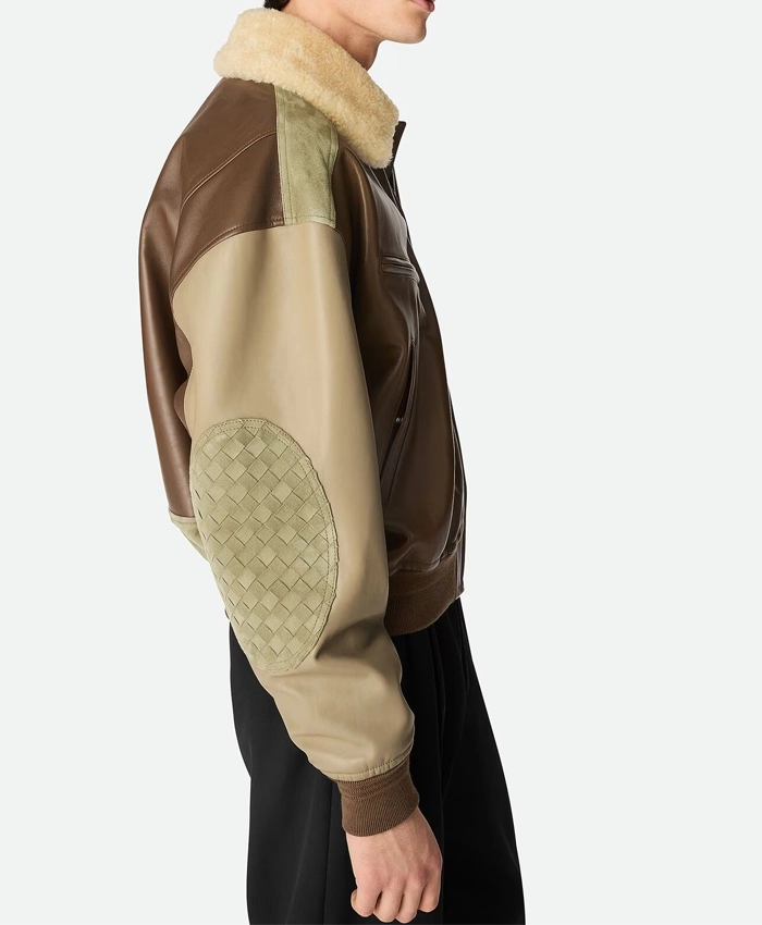 Men's Bomber Leather Jacket - Image 2