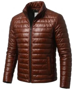 Mens-Brown-Quilted-Leather-Puffer-Jacket-Front.webp