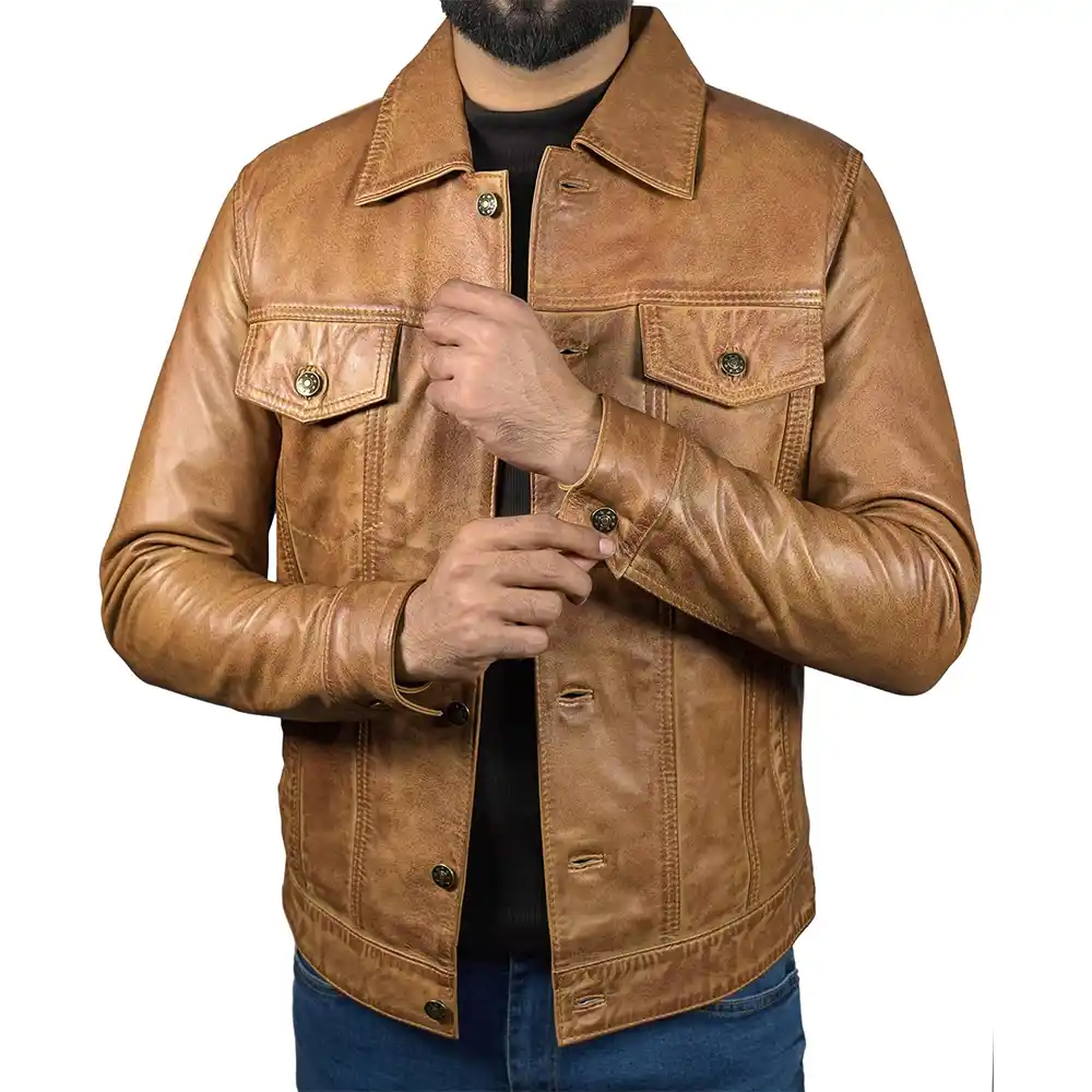 Mens-Camel-Lambskin-Leather-Trucker-Jacket.webp