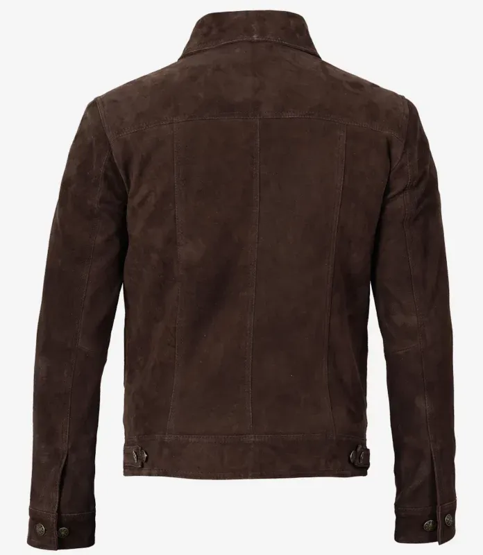 Mens-Dark-Brown-Real-Suede-Trucker-Style-Jacket-back.webp