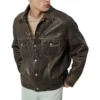 Mens-Distressed-Brown-Leather-Trucker-Jacket-Front.webp