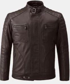 Men’s Firefly Moto Brown Biker Leather Jacket
