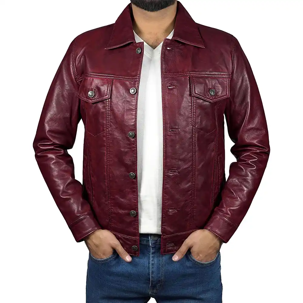 Mens-Maroon-Lambskin-Leather-Trucker-Jacket.webp