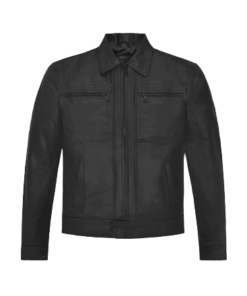 Mens The Out-laws Pierce Brosnan Black Leather Jacket