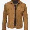 Mens-Real-Suede-Tan-Trucker-Style-Jacket-front.webp