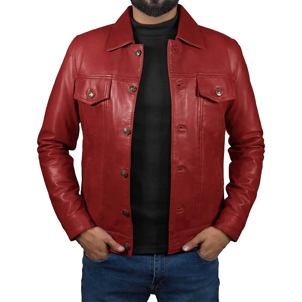 Mens-Red-Lambskin-Leather-Trucker-Jacket.webp