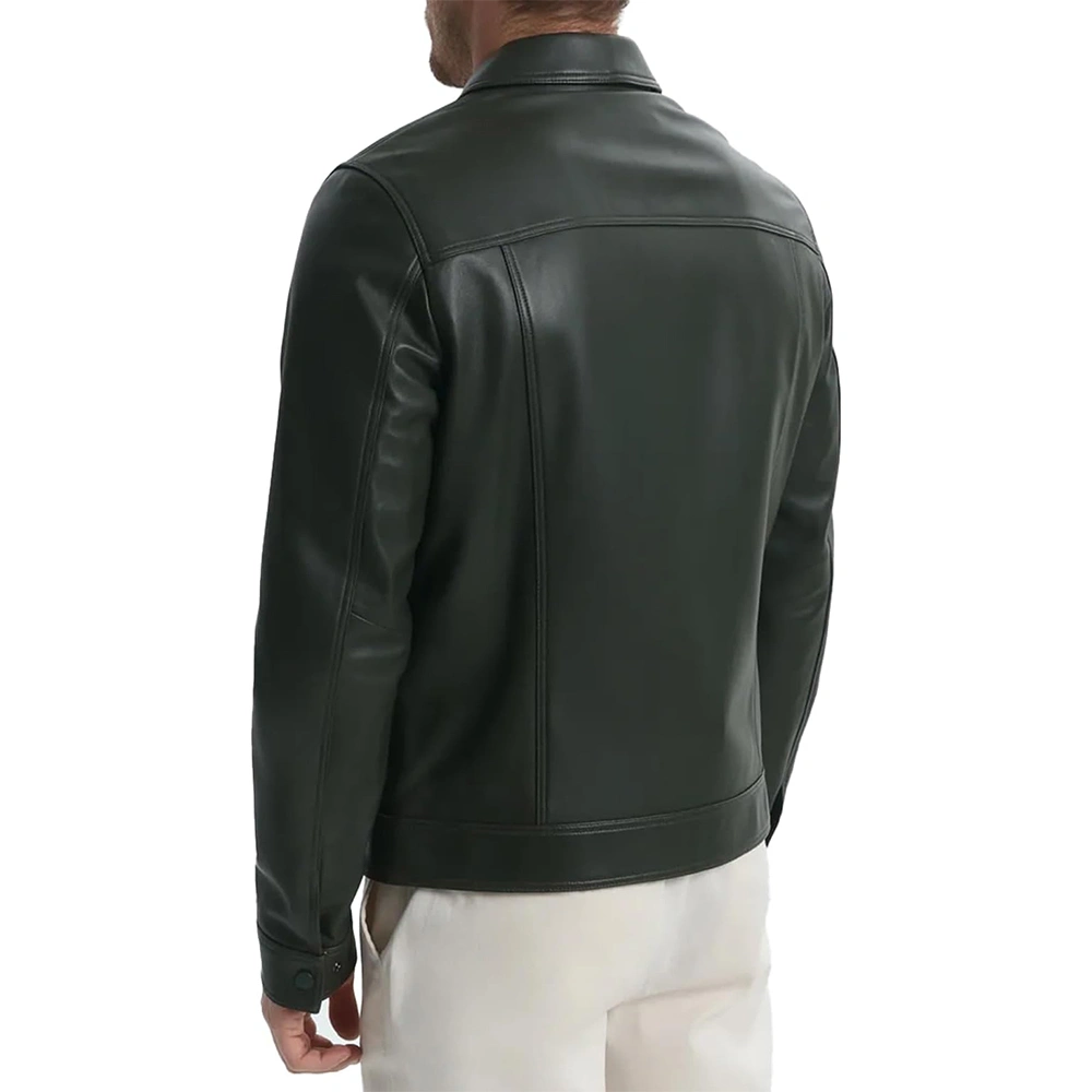 Mens-Shirt-Style-Collar-Green-Lambskin-Leather-Jacket-Back.webp