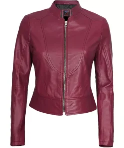 Pink Moto Leather Jacket