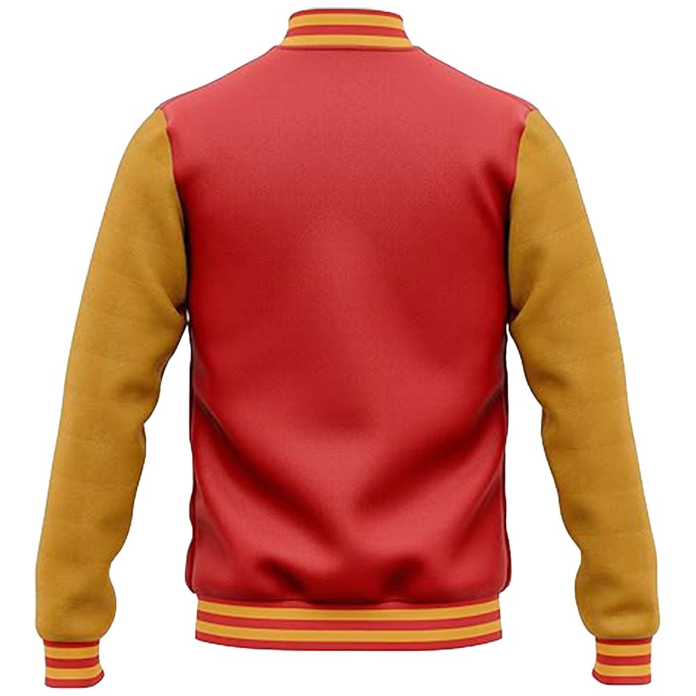 Red and Yellow Letterman Jacket - Image 2