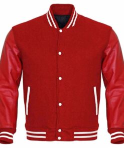 Red Varsity Letterman Jacket