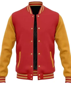 Red and Yellow Letterman Jacket