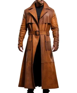 Varello Cowboy Full Length Leather Duster Coat