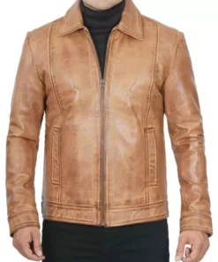 Vintage Camel Leather Jacket
