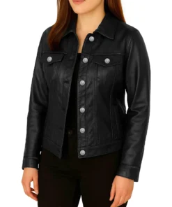 Women Distressed Trucker Jacket