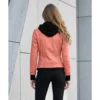 Womens-Bomber-Leather-Removable-Hooded-Pink-Jacket.webp