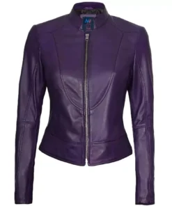 Womens Purple Biker Jacket